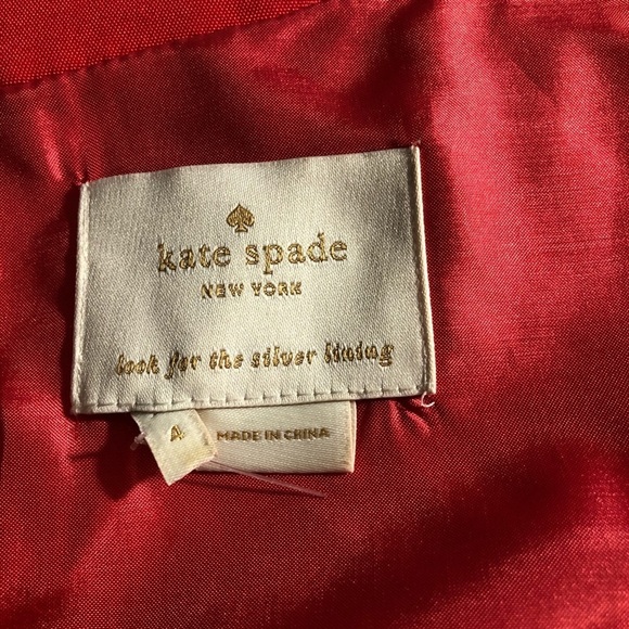 Kate Spade Red Dress Size 4 Beaded Neckline - Picture 11 of 16